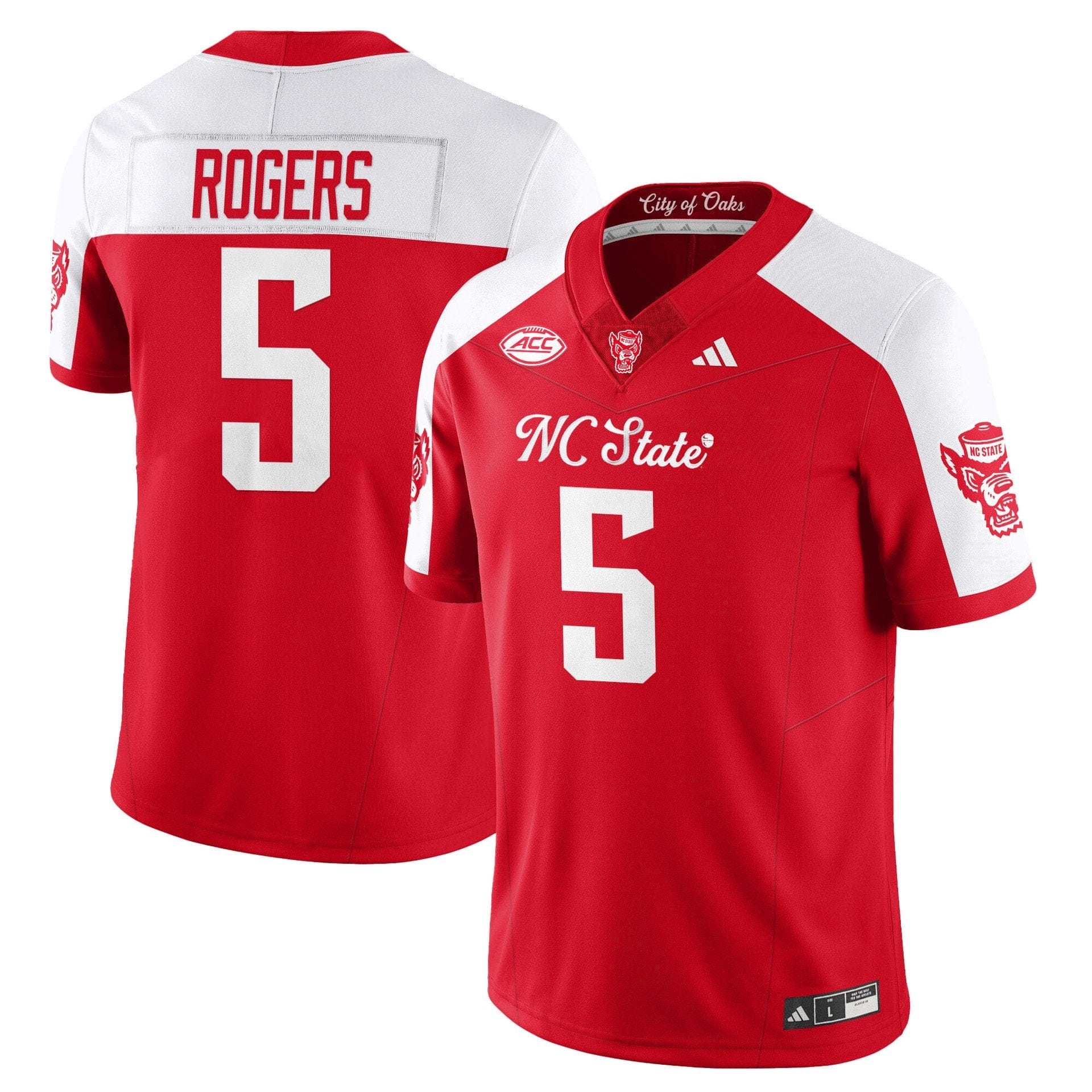 Noah Rogers Jersey #5 State Wolfpack City of Oaks Vapor Limited Stitched