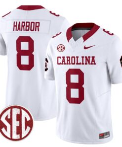 Alternative view of Nyck Harbor Jersey #8 Carolina 1980 Throwback Rebrand 2026 Stitched