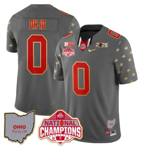 OH-IO Jersey #0 Ohio State National Champions 2025 Patch - Image 3