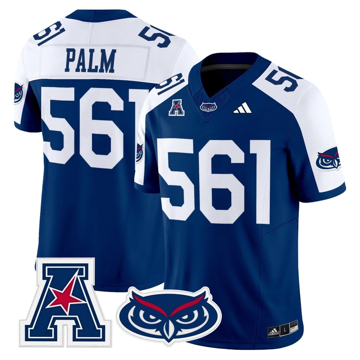 Palm Jersey #561 Florida Atlantic Owls 2025 All Stitched - Image 5