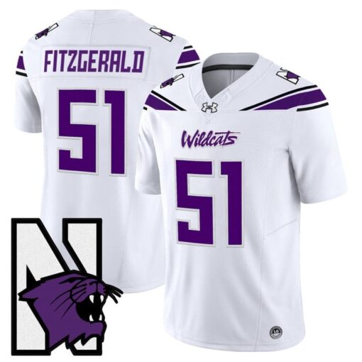 Pat Fitzgerald Jersey #51 Northwestern Wildcats Honoring 95 Vapor Limited Stitched - Image 5