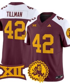 Pat Tillman Jersey 42 Arizona State Sun Devils 1975 Throwback Maroon Alter