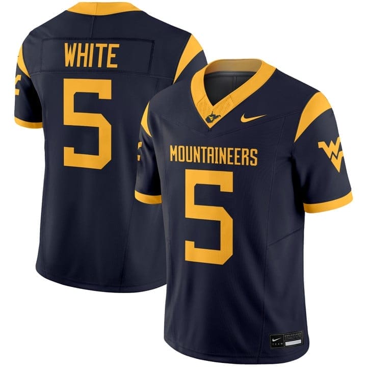 Pat White Jersey #5 West Virginia Mountaineers 2025 Limited Stitched - Image 3