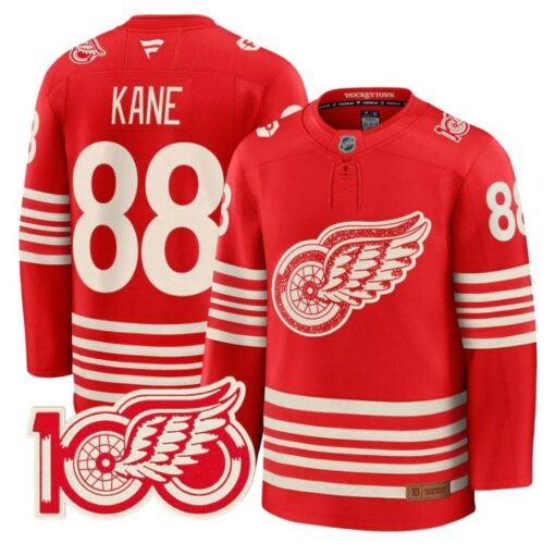 Patrick Kane Jersey #88 Detroit Red Wings Centennial Season Premium Stitched