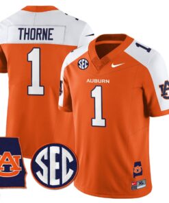 Payton Thorne Jersey 1 Auburn Tigers Alabama Patch Vapor Stitched Orange Alter