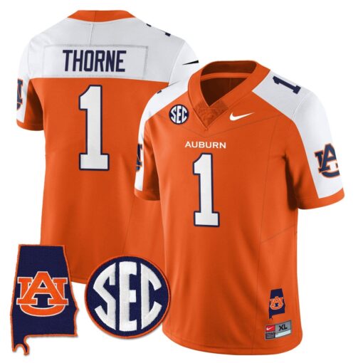 Payton Thorne Jersey #1 Auburn Tigers Alabama Patch Vapor Stitched - Image 4