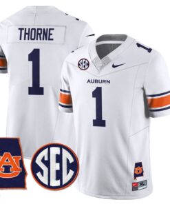Payton Thorne Jersey 1 Auburn Tigers Alabama Patch Vapor Stitched White 1798e133 eef3 4193 947f 1d8fbd444690