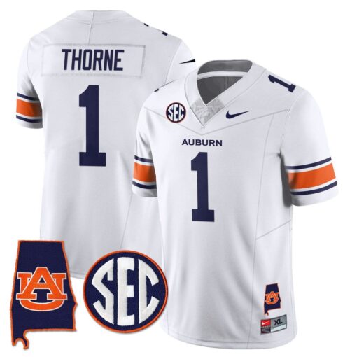Payton Thorne Jersey #1 Auburn Tigers Alabama Patch Vapor Stitched - Image 2