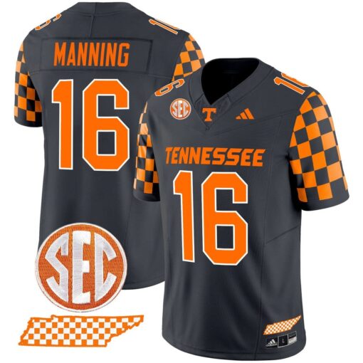 Peyton Manning Jersey #16 Tennessee Vols Rebrand 2026 Checkerboard - Image 3