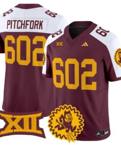 Pitchfork Jersey 602 Arizona State Sun Devils 1975 Throwback Maroon Alter