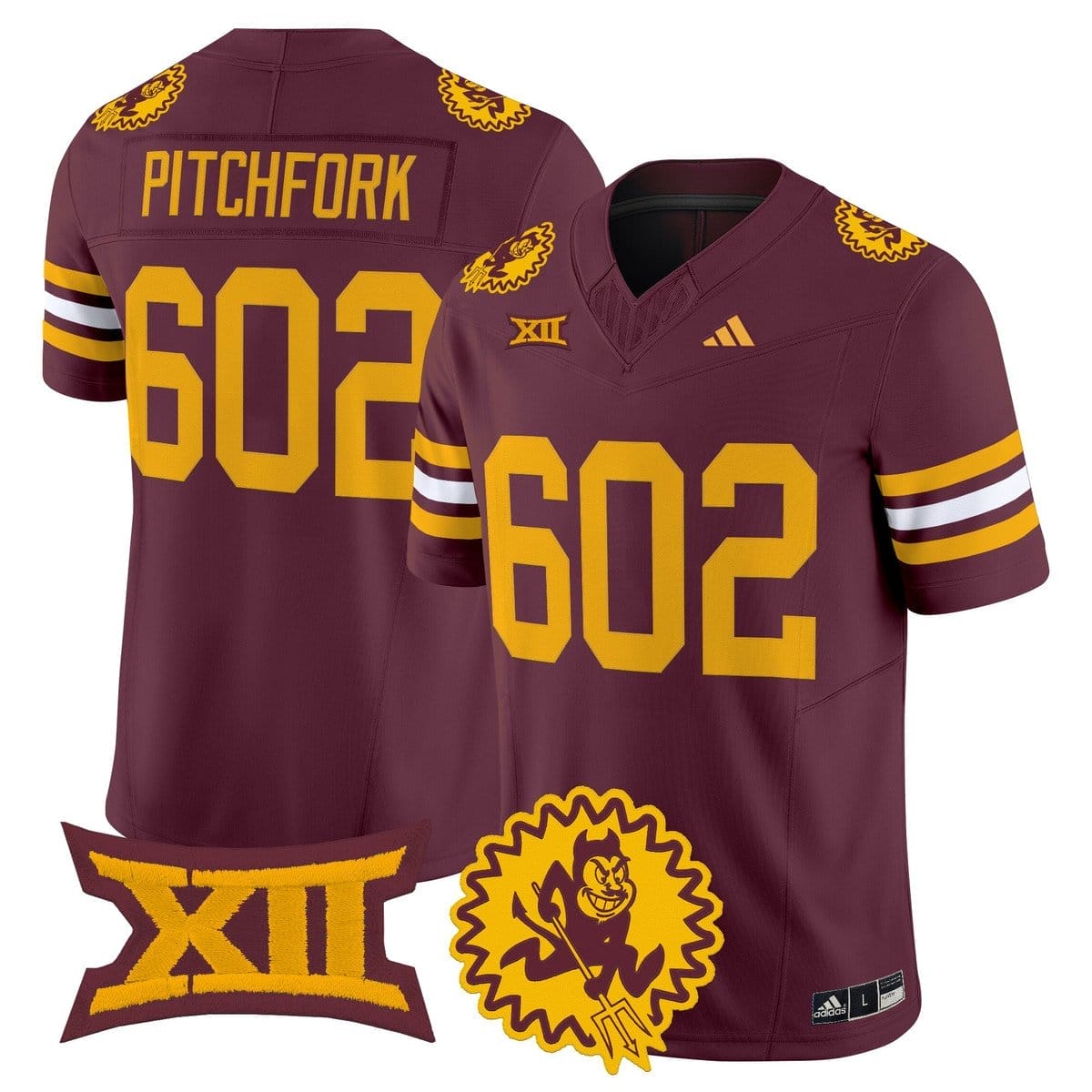 Pitchfork Jersey #602 Arizona State Sun Devils 1975 Throwback - Image 3