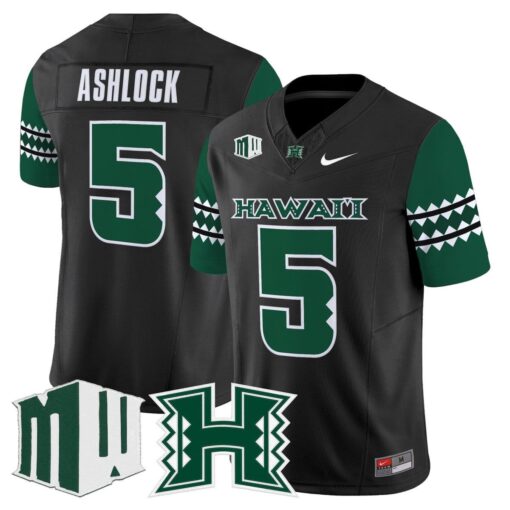 Pofele Ashlock Jersey #5 Hawai'i Rainbow Warriors 2025 Vapor Stitched