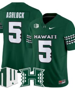 Pofele Ashlock Jersey 5 Hawai i Rainbow Warriors 2025 Vapor Stitched Green