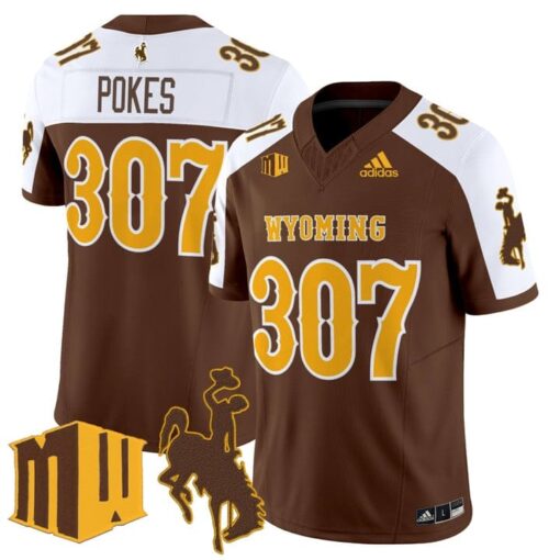 Pokes Jersey #307 Wyoming Cowboys 2025 Vapor Limited Stitched - Image 2