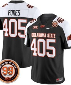 Pokes Jersey 405 Oklahoma State Cowboys 2025 Leslie O neal Patch Black Alter