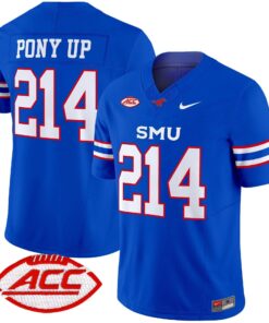 Pony Up Jersey 214 SMU Mustangs 2025 Vapor Limited Stitched Blue f227406d f465 4b3a 800b 4be1a6d31fe4