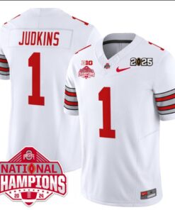 Alternative view of Quinshon Judkins Jersey #1 Ohio State 2025 CFP Patch National Champions