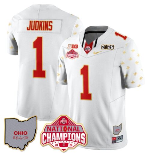Quinshon Judkins Jersey #1 Ohio State National Champions 2025 Patch - Image 5