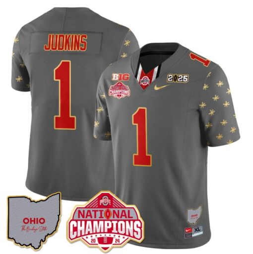 Quinshon Judkins Jersey #1 Ohio State National Champions 2025 Patch - Image 3