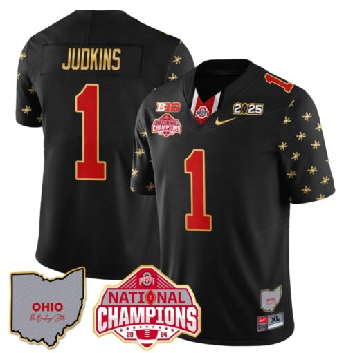 Quinshon Judkins Jersey #1 Ohio State National Champions 2025 Patch