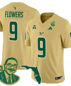 Quinton Flowers Jersey 9 South Florida Bulls Lee Roy Selmon Legacy Gold c21909d0 cd54 4df8 96de bb7a4d42d61b
