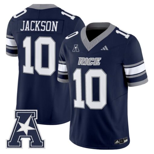 Quinton Jackson Jersey #10 Rice Owls 2025 Vapor Limited Stitched - Image 2