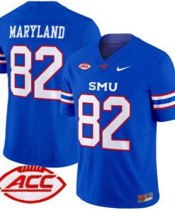 Alternative view of RJ Maryland Jersey #82 SMU Mustangs 2025 Vapor Limited Stitched