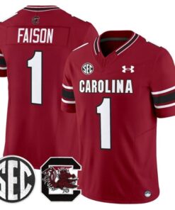 Rahsul Faison Jersey 1 South Carolina Gamecocks 2025 Stitched Garnet
