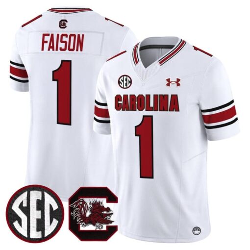 Rahsul Faison Jersey #1 South Carolina Gamecocks 2025 Stitched - Image 2
