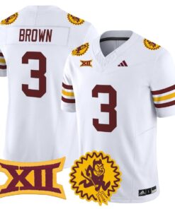 Raleek Brown Jersey 3 Arizona State Sun Devils 1975 Throwback Stitched White