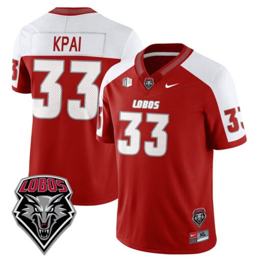Randolph Kpai Jersey #33 UNM Lobo Football 2025 Stitched - Image 3
