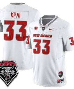Alternative view of Randolph Kpai Jersey #33 UNM Lobo Football 2025 Stitched