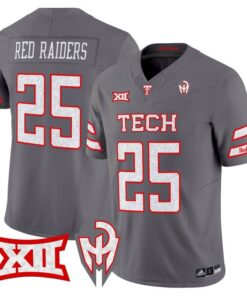 Alternative view of Red Raiders Jersey #25 Texas Tech Too Cold Vapor Limited Stitched