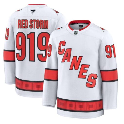 Red Storm Jersey #919 Carolina Hurricanes 2025 - 26 Premium Stitched - Image 4