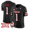 Reggie Virgil Jersey 1 Texas Tech Red Raiders Too Cold Vapor Stitched Black