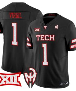 Reggie Virgil Jersey #1 Texas Tech Red Raiders Too Cold Vapor Stitched