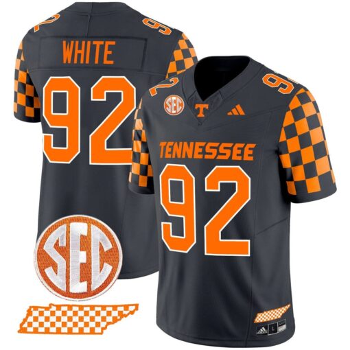 Reggie White Jersey #92 Tennessee Vols Rebrand 2026 Checkerboard - Image 3