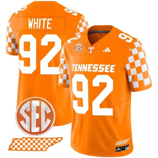 Reggie White Jersey #92 Tennessee Vols Rebrand 2026 Checkerboard - Image 5