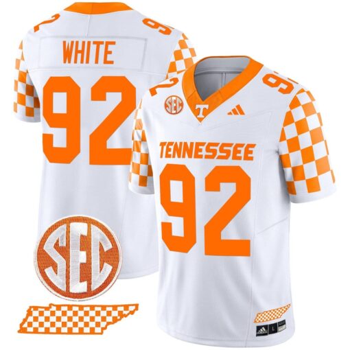 Reggie White Jersey #92 Tennessee Vols Rebrand 2026 Checkerboard - Image 2