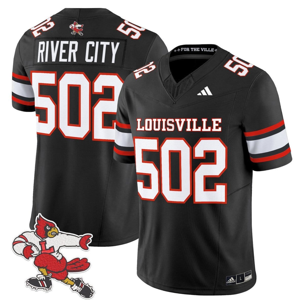 River City Jersey #502 Louisville Cardinals 1980s Throwback Stitched