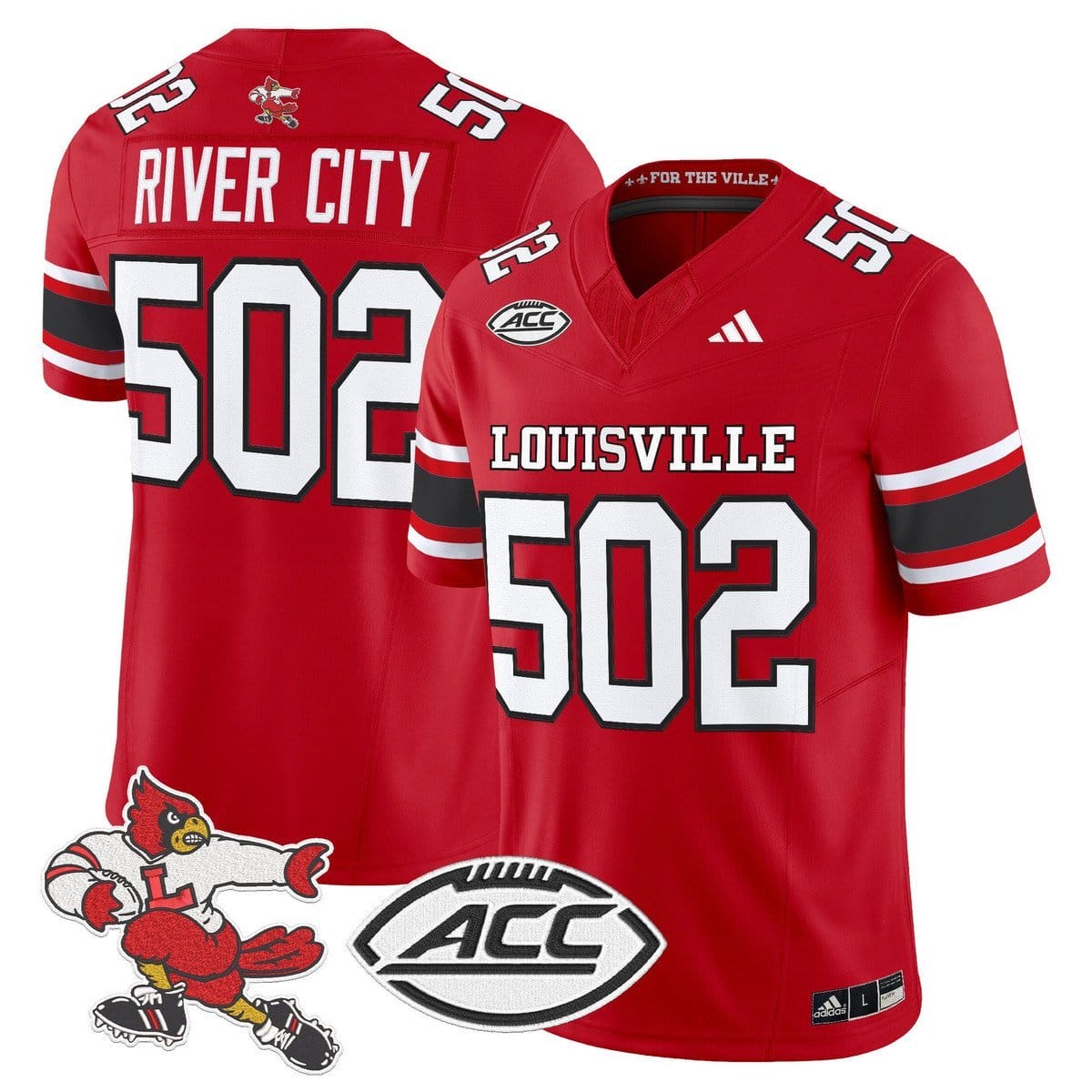 River City Jersey #502 Louisville Cardinals 1980s Throwback Stitched - Image 5