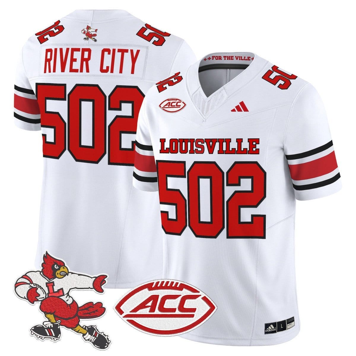 River City Jersey #502 Louisville Cardinals 1980s Throwback Stitched - Image 2