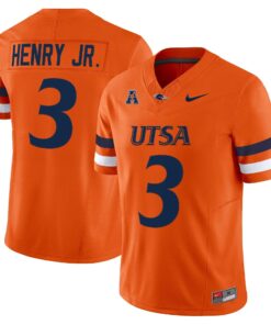Robert Henry Jr Jersey 3 UTSA Roadrunners 2025 Vapor Limited Stitched Orange