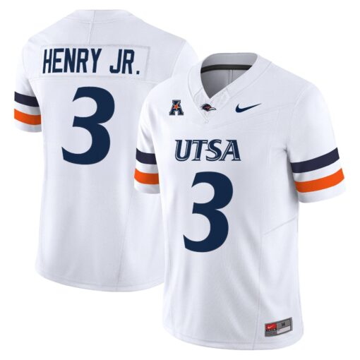 Robert Henry Jr Jersey #3 UTSA Roadrunners 2025 Vapor Limited Stitched