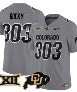 Rocky Jersey 303 Colorado Buffaloes 2025 Vapor Limited Stitched Gray