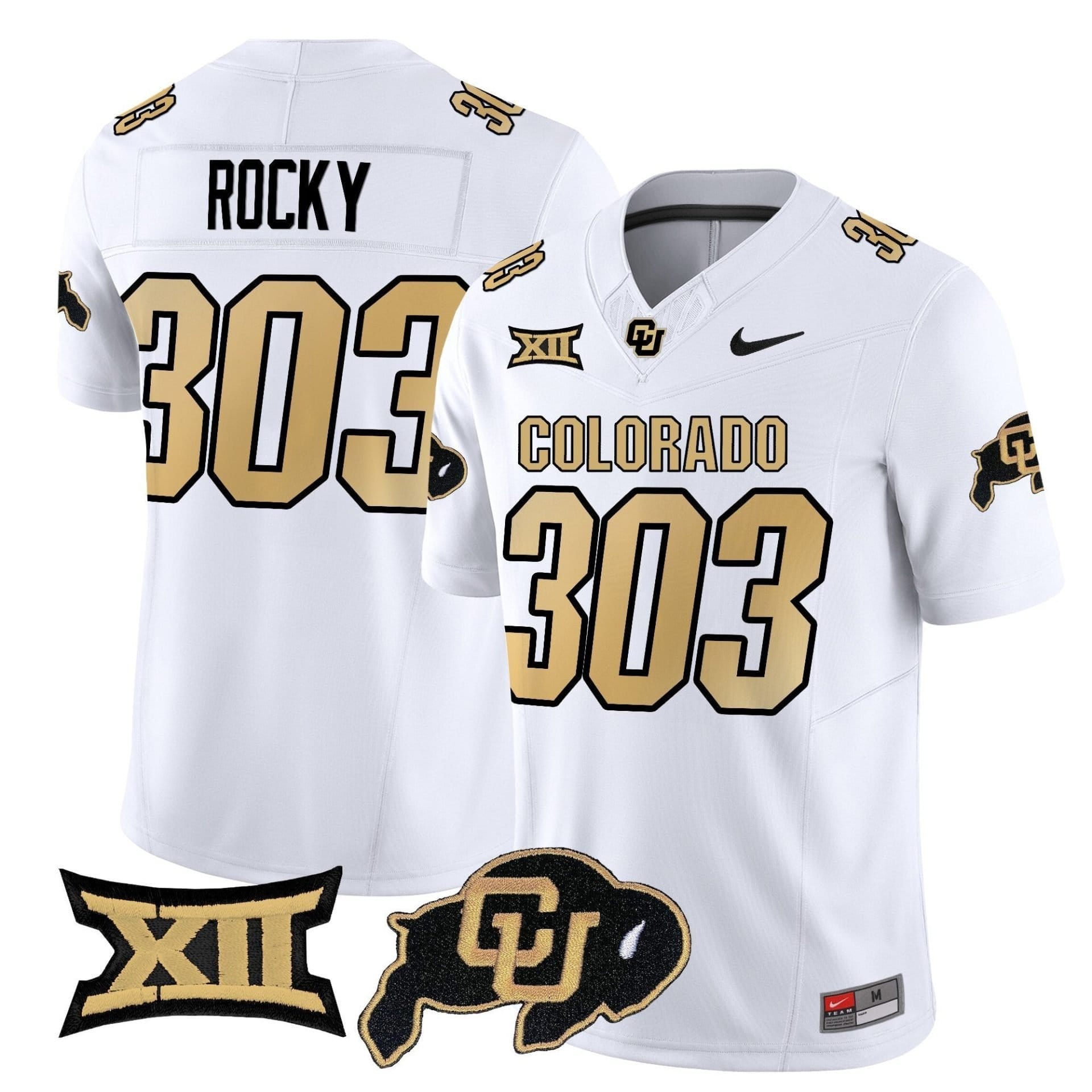 Rocky Jersey #303 Colorado Buffaloes 2025 Vapor Limited Stitched - Image 2