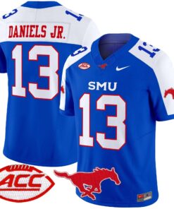 Roderick Daniels Jr Jersey 13 SMU Mustangs 2025 Vapor Limited Stitched Blue Alter db530222 1cd0 493f b268 132b2a42e152