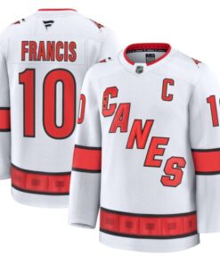 Ron Francis Jersey 10 Carolina Hurricanes 2025 26 Premium Stitched White