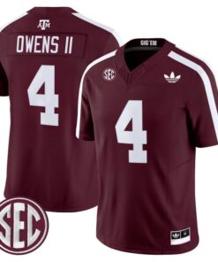 Rueben Owens II Jersey 4 Texas A M Aggies 2025 Vapor V2 Stitched Maroon 22a3b4bb e8fc 415b 98a0 93a10c7e058e
