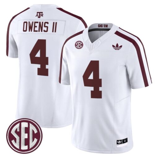 Rueben Owens II Jersey #4 Texas A&M Aggies 2025 Vapor V2 Stitched - Image 2